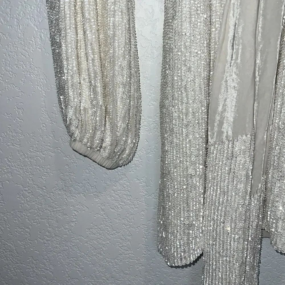 NWT Retrofete Gabrielle Robe in Moonglow White XS Revolve - Picture 4 of 15